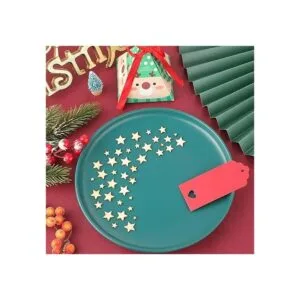 500 piezas de estrellas de madera de tamaño mixto con