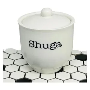 Azucarero Lindo plato de cerámica Shuga con tapa_5