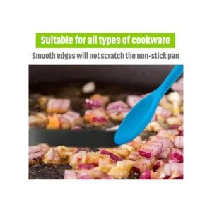 4 cucharas pequeñas de silicona multicolor antiadherentes