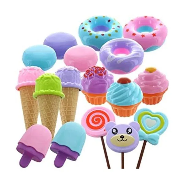 GIFTEXPRESS Juego de 17 postres de comida de simulación_1