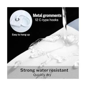 ArtSocket Juego de 4 cortinas de ducha divertidas con_6