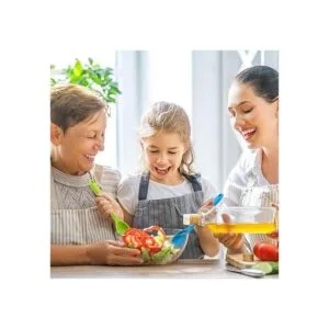 4 cucharas pequeñas de silicona multicolor antiadherentes