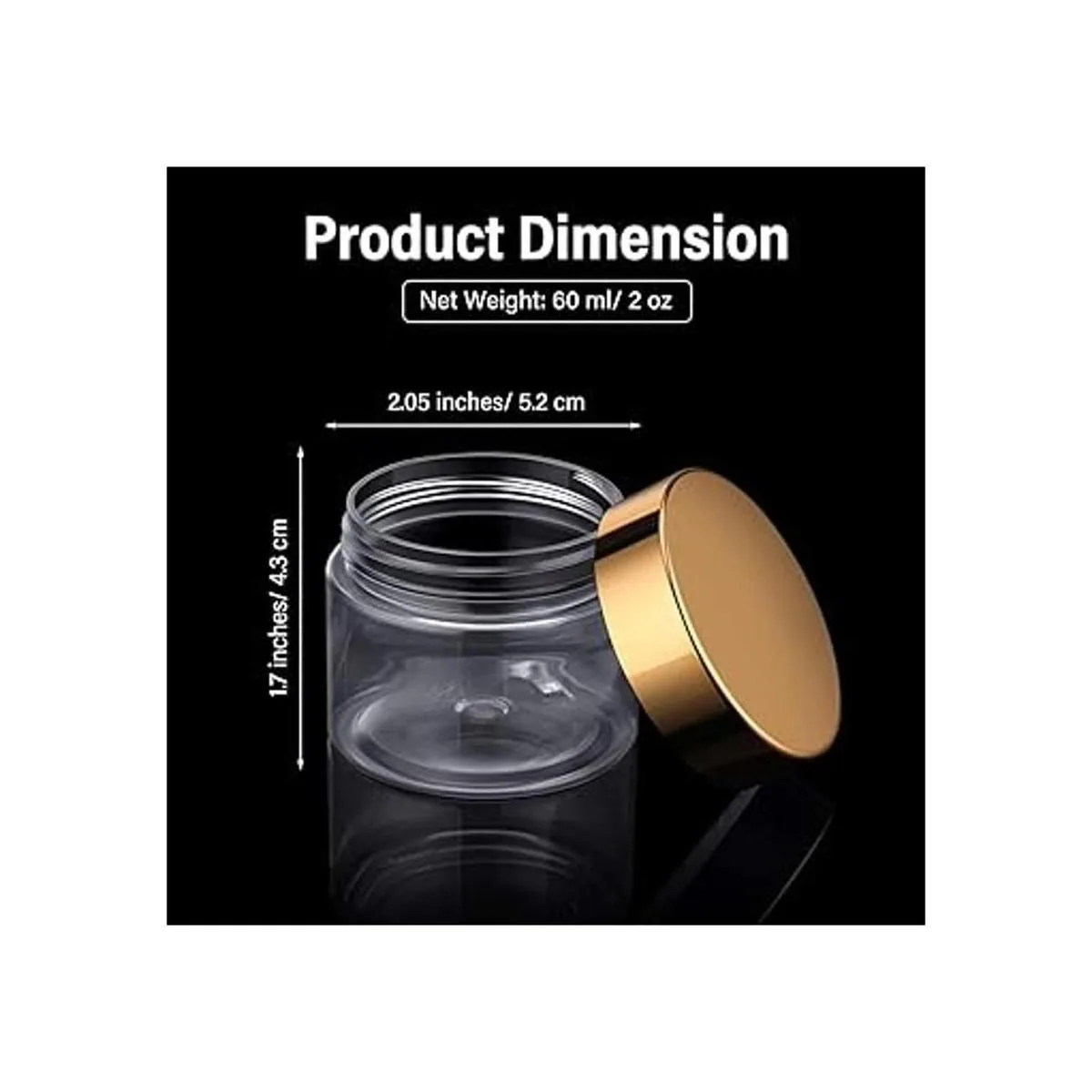 Recipiente de plástico redondo transparente a prueba de_2