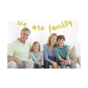 Bandera con purpurina dorada ideal para fiestas