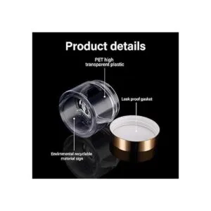 Recipiente de plástico redondo transparente a prueba de_4