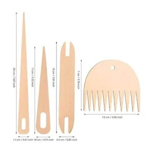 Juego de 7 piezas de madera para tejer a mano incluye 5