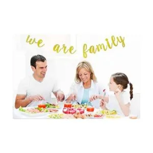 Bandera con purpurina dorada ideal para fiestas