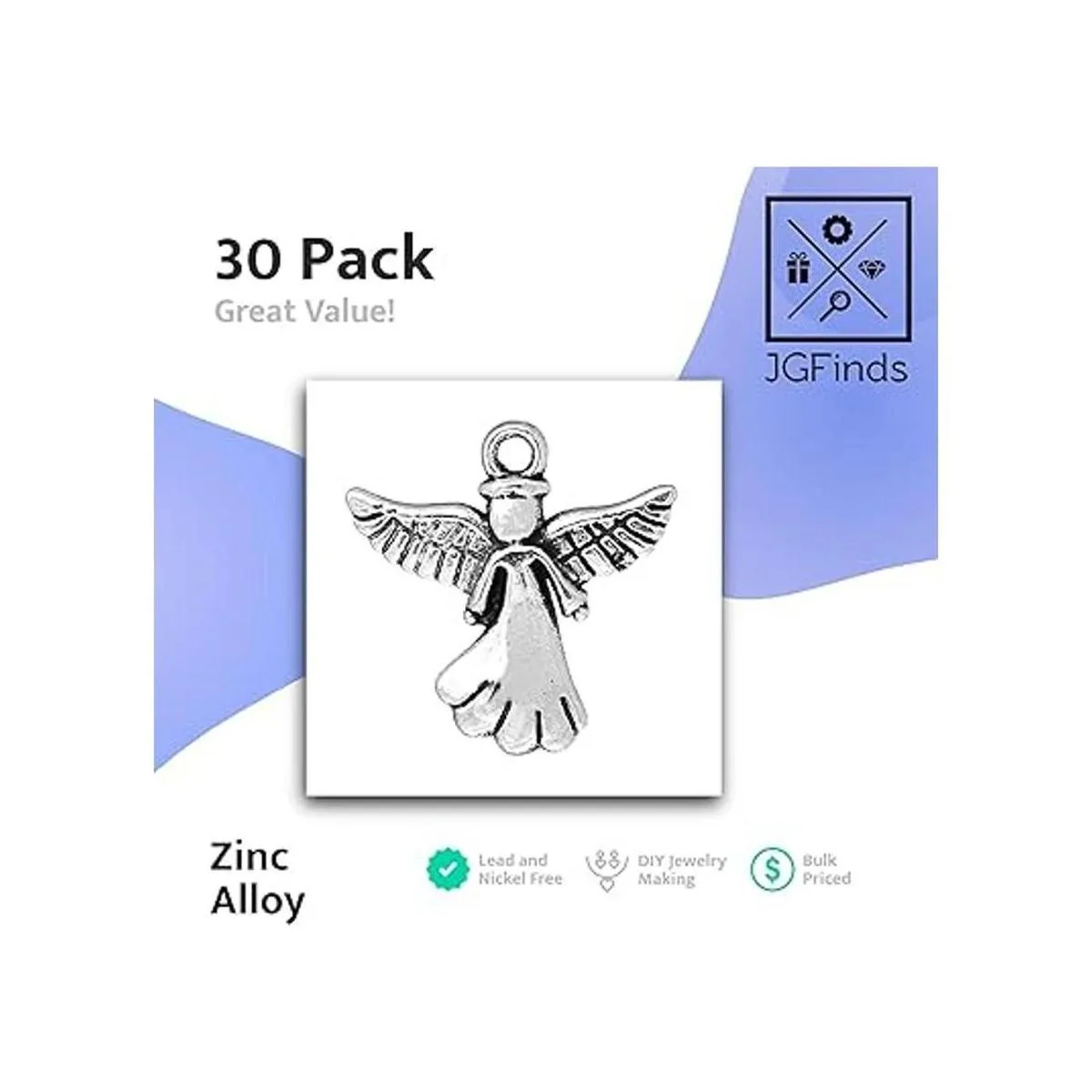 JGFinds Dijes de ángel Paquete de 30 dijes religiosos de_2