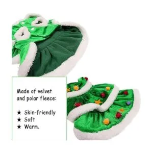 Filhome Disfraz de árbol de Navidad para perro gato