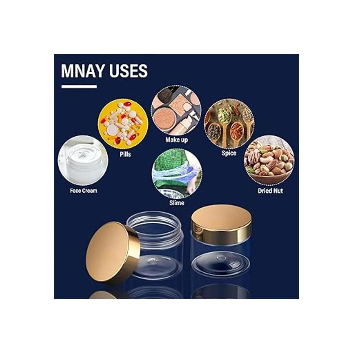 Recipiente de plástico redondo transparente a prueba de_3