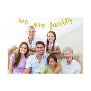 Bandera con purpurina dorada ideal para fiestas