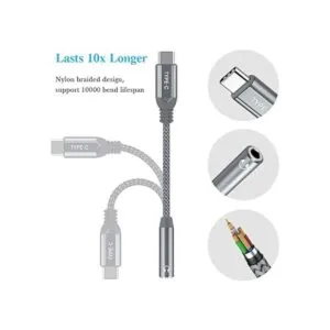 TITACUTE Adaptador de auriculares USB C para Galaxy Z Flip_4