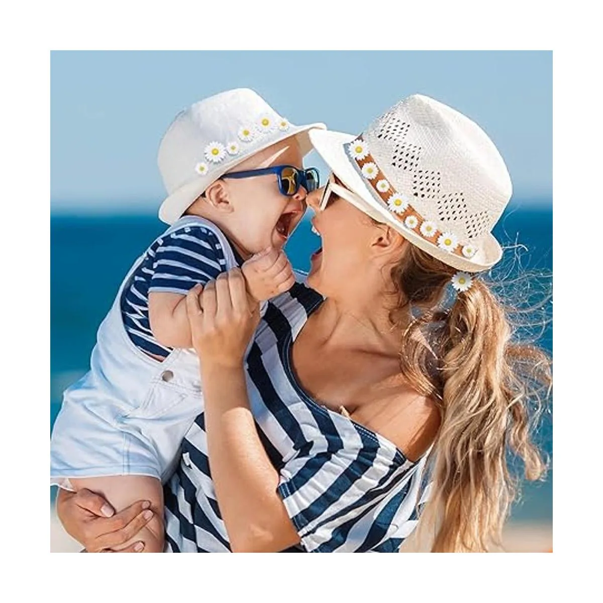 50 piezas de resina con parte trasera plana margaritas