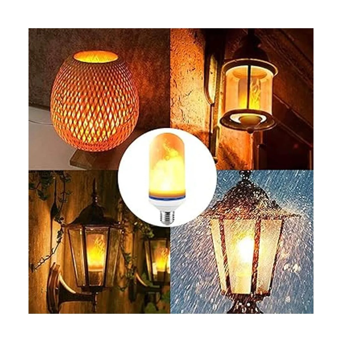 Bombilla LED E26 de 6 W con efecto de llama 4 modos_6