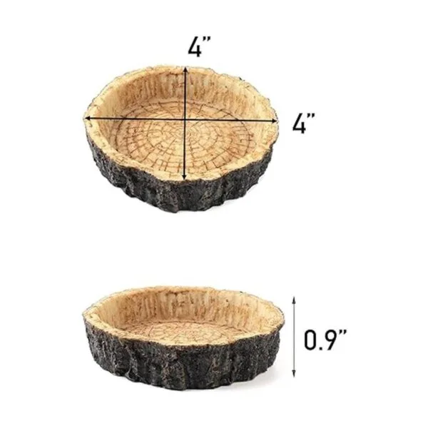 CalPalmy Paquete de 2 cuencos de comida para reptiles