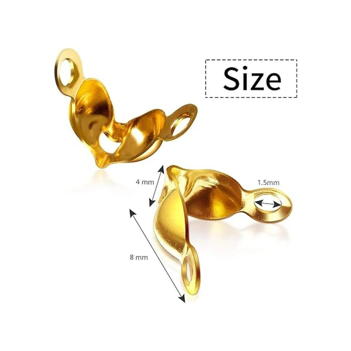 Juego de 1400 cuentas con puntas de nudo cubiertas de