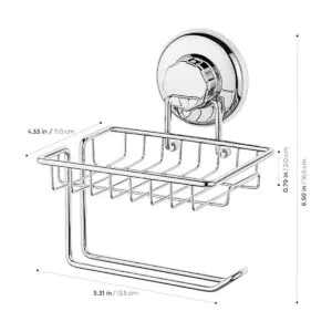 HASKO Accessories Soporte de papel higiénico con ventosa
