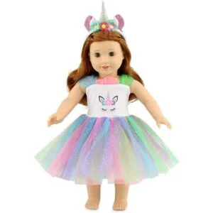 Emily Rose 18 Inch Doll Clothes Unicorn Glittery Doll_1