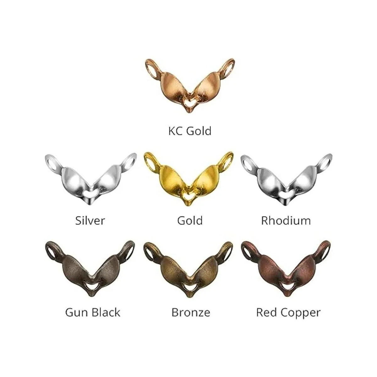 Juego de 1400 cuentas con puntas de nudo cubiertas de