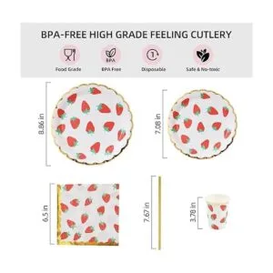 Juego de vajilla desechable de 120 piezas suministros de