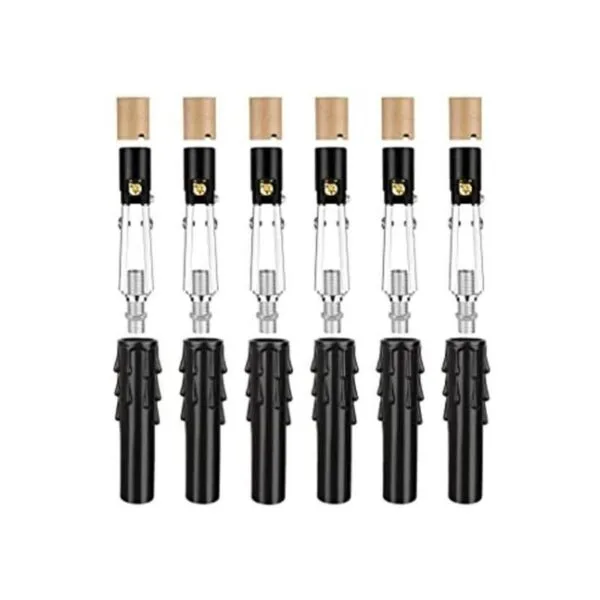 Helunsi Juego de 6 enchufes ajustables para candelabros_1