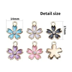 50 dijes de flor de cerezo con dije de flores esmaltadas_3