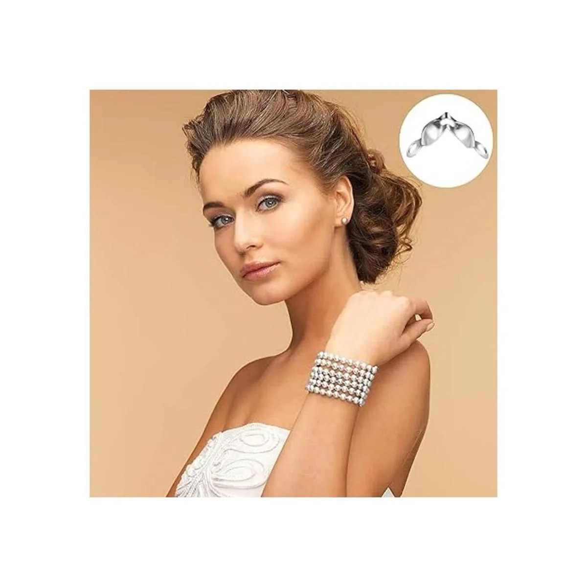 Juego de 1400 cuentas con puntas de nudo cubiertas de