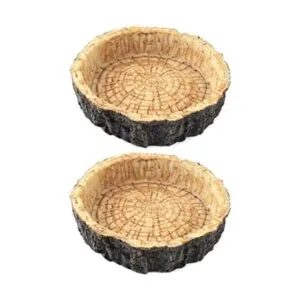 CalPalmy Paquete de 2 cuencos de comida para reptiles