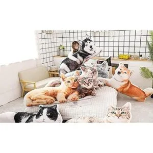 Mozacona Cojín 3D Shiba Inu con forma de perro_3