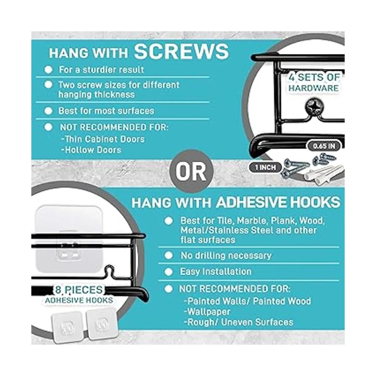 Soporte de pared para especias Organizador de especias