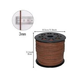 Cordón de gamuza de 0.118 pulgadas x 100 yardas cordón de
