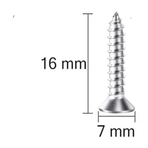 Soporte de metal plano y recto de 2.4 x 1.5 pulgadas