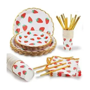 Juego de vajilla desechable de 120 piezas suministros de