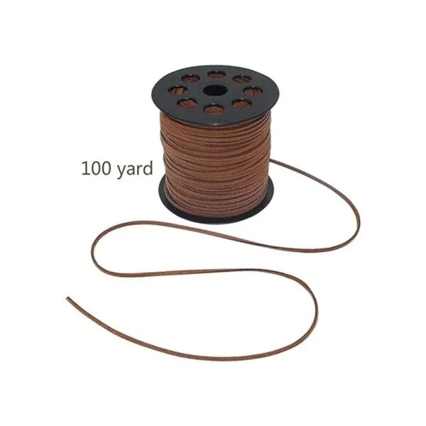 Cordón de gamuza de 0.118 pulgadas x 100 yardas cordón de