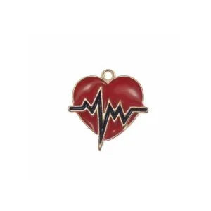 30 abalorios de corazón con diseño de corazón esmaltado_3