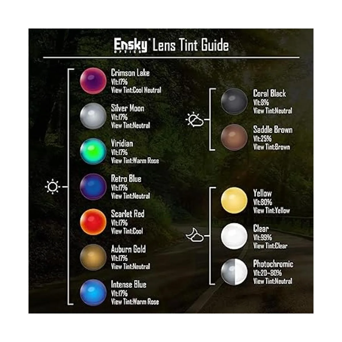 Ensky lentes de repuesto para gafas de sol Oakley_6