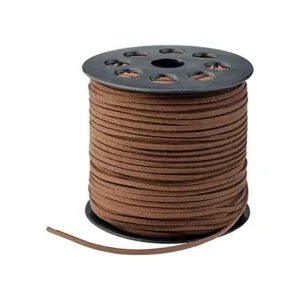 Cordón de gamuza de 0.118 pulgadas x 100 yardas cordón de
