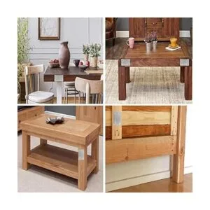 Soporte de metal plano y recto de 2.4 x 1.5 pulgadas