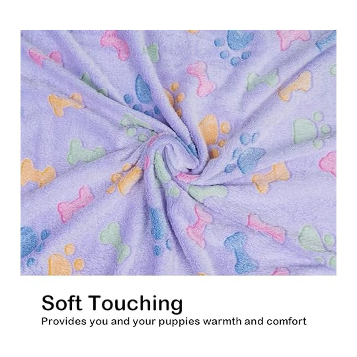 Dono 1 paquete de 3 mantas suaves y esponjosas con bonito_5