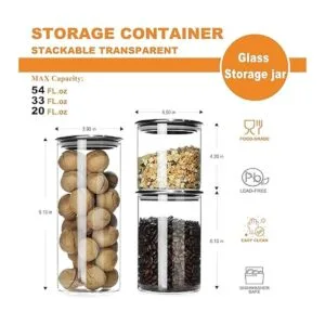 Tarros de almacenamiento de vidrio LUXU 20 OZ33 OZ54 OZ_2