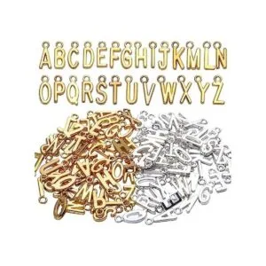 Dijes de letras a granel 104pcs AZ letras encantos del_1