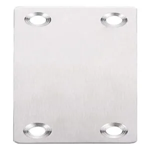 Soporte de metal plano y recto de 2.4 x 1.5 pulgadas