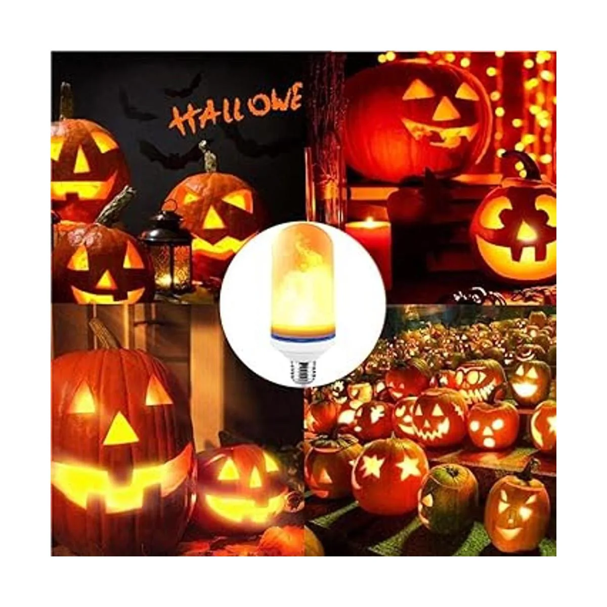 Bombilla LED E26 de 6 W con efecto de llama 4 modos_4