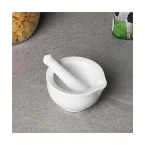 LEETOYI Mortero y mortero de porcelana juego de_4