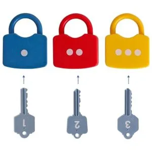Dinhon Kids ABC Cerraduras de aprendizaje con llaves_3