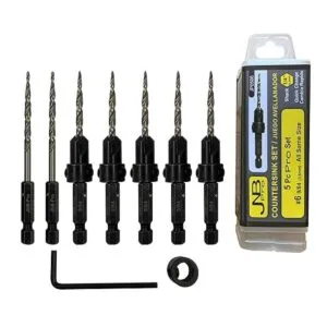 JNB Pro Juego de brocas avellanadas de madera 5 brocas_1