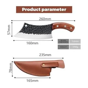 Cuchillo de chef de cocina forjado a mano de 6.3 pulgadas_2