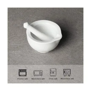 LEETOYI Mortero y mortero de porcelana juego de_2