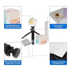 Meking 3 piezas de prisma de cristal para fotografía con_2