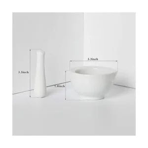 LEETOYI Mortero y mortero de porcelana juego de_3